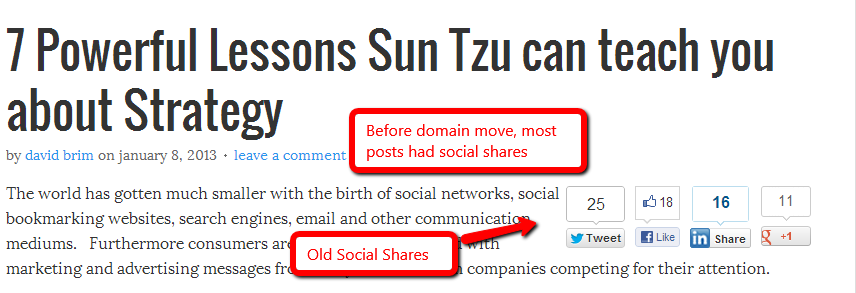 old social shares